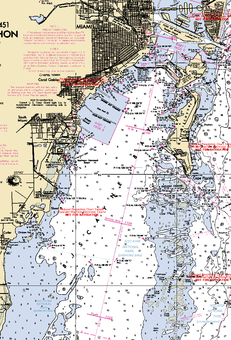 Biscayne Bay Nautical Chart